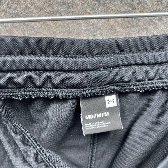 Under Armour Shorts Men Medium Adult Black Athletic Basketball Polyester Gym - Picture 8 of 11